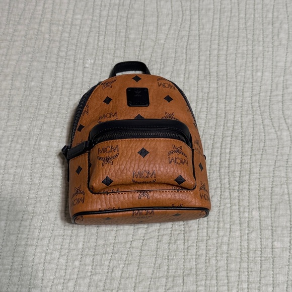 MCM Handbags - MCM Cognac and Black Backpack mini